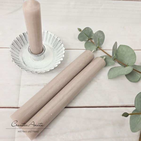 Stabkerze -Taupe-